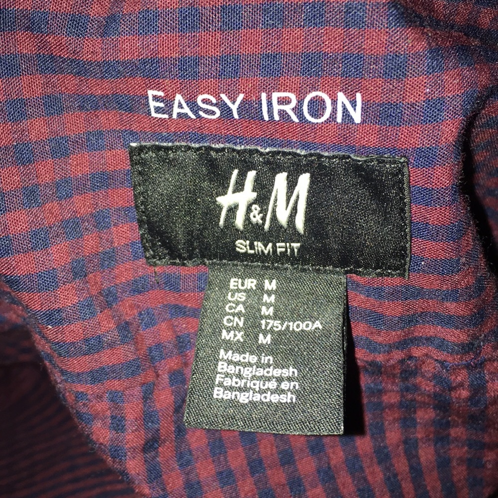 Blue and Burgundy checkered button down
